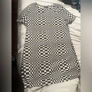 Checker board dress black and white new without tags